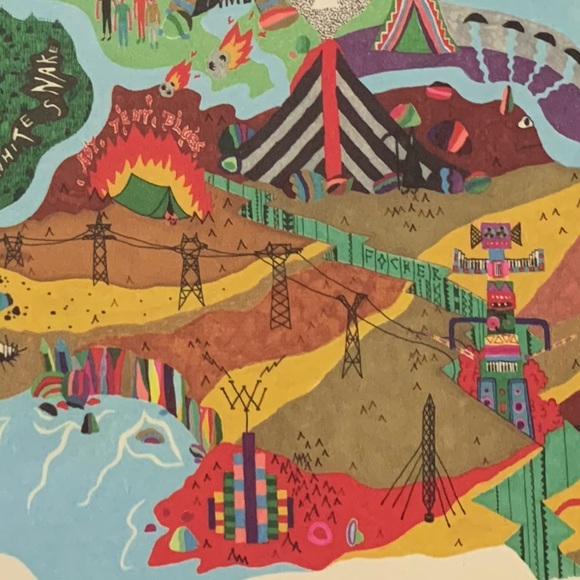 Late of the Pier Fantasy Black Channel Promotional Treasure Map Poster 2008 🗺️ - Picture 14 of 15